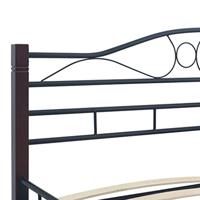Bedframe metaal zwart 200x200 cm - thumbnail