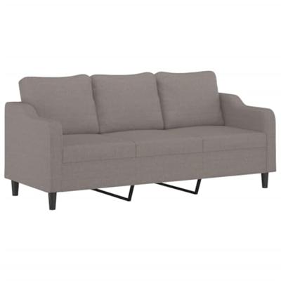 Driezitsbank 180 cm stof taupe