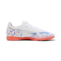 PUMA Future 8 Play Zaalvoetbalschoenen (IN) Wit Felrood Blauw - thumbnail