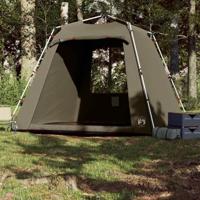 VidaXL Vistent 4-persoons snelontgrendeling olijfgroen - thumbnail