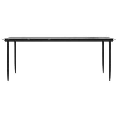 9-delige Tuinset poly rattan glas bruin