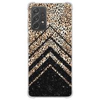 Samsung Galaxy A52(s) shockproof hoesje - Chevron luipaard - thumbnail