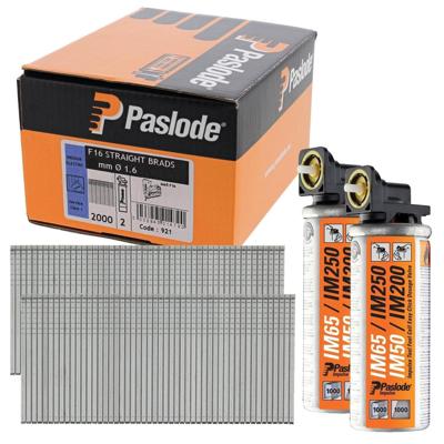Paslode Afwerknagel F16X45 Verzinkt 3mµ VE=2000+2Gas IM65 - 921590 Paslode Afwerknagel F16X45 Verzinkt 3mµ VE=2000+2Gas IM65 - 921590