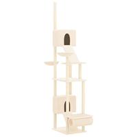 Bussandri Exclusive - Kattenmeubel vloer tot plafond 277-303 cm crèmekleurig - thumbnail