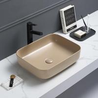 Waskom Sanilux Minerva Color Line 50x39x13 cm Inclusief Click Waste Mat Zand Beige Sanilux - thumbnail