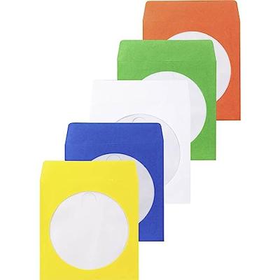 Basetech BT-2267608 CD-hoes 1 CD/DVD/Blu-Ray Blauw, Groen, Oranje, Wit, Geel Papier 100 stuk(s)