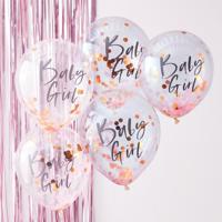 Ginger Ray TW-801 Twinkle Twinkle Roze Confetti Ballonnen - thumbnail