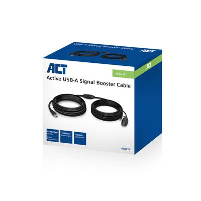 ACT AC6110 USB Verlengkabel - USB Booster USB 3.2. Gen 1 - 10 meter
