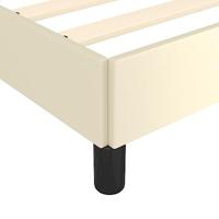 Bedframe met hoofdbord kunstleer crèmekleurig 80x200 cm - thumbnail