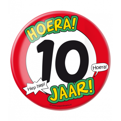 XL Button 10 Jaar