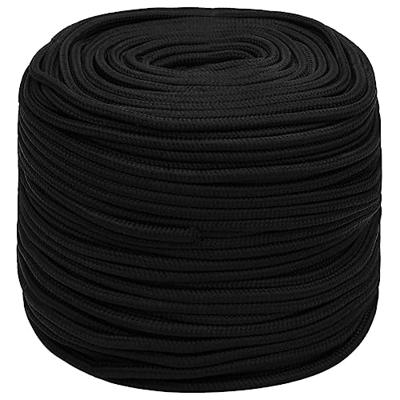 VidaXL Werktouw 10 mm 25 m polyester zwart