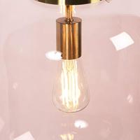 QAZQA Art Deco hanglamp messing met roze glas - Bliss - thumbnail