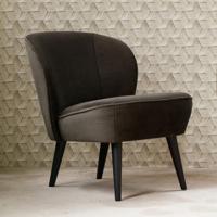 WOOOD Sara fauteuil fluweel Warm Groen - thumbnail