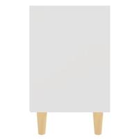 VidaXL Nachtkastjes 2 st met massief houten poten 40x30x50 cm wit - thumbnail