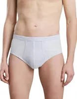 2-pak heren slips met gulp - M500 grijsmellee - Heren onderbroek met sluiting - Klassiek ondergoed heren - thumbnail