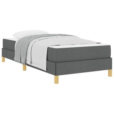 Boxspring bed Donkergrijs en Bruin 90 x 190 cm