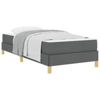 Boxspring bed Donkergrijs en Bruin 90 x 190 cm - thumbnail