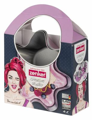 Zenker geschulpte bakvormpjes (4) creatieve studio 16,5cm Zenker geschulpte bakvormpjes (4) creatieve studio 16,5cm