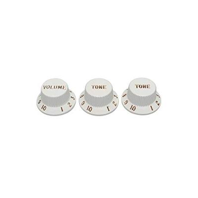 Fender knoppen voor Stratocaster wit (set van 3)