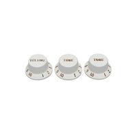 Fender knoppen voor Stratocaster wit (set van 3) - thumbnail