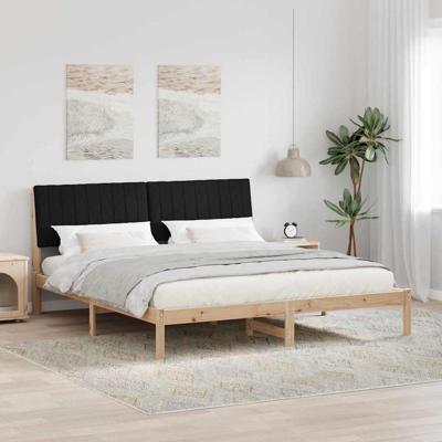Bedframe met hoofdeinde Bruin 180 x 200 cm Massief grenenhout