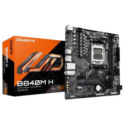 Gigabyte B840M H Moederbord Socket AMD AM5 Vormfactor Micro-ATX Moederbord chipset AMD® B840 Gigabyte B840M H Moederbord Socket AMD AM5 Vormfactor Micro-ATX Moederbord chipset AMD® B840