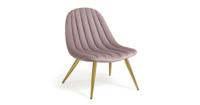 Kave Home Fauteuil 'Marlene' Velvet, kleur Roze - thumbnail