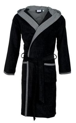 Carl Ross Carl Ross Heren Badjas Velours met Capuchon 637310 Deep Black/Basalt 56/58