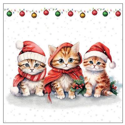 Ambiente servetten 25cm funny kittens