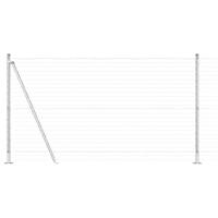 VidaXL Hek met paal zilver 1,2 x 10 m staal - thumbnail