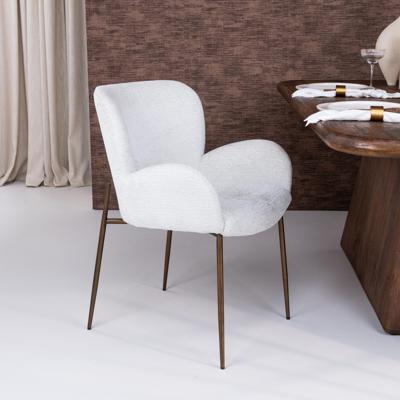 Richmond Eetkamerstoel 'Amber' Chenille, kleur Crème