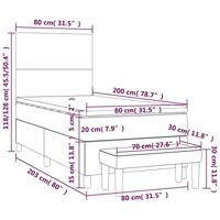 Boxspring met matras stof crèmekleurig 80x200 cm - thumbnail