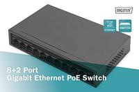 Digitus DN-95357 Netwerk switch 8 + 2 poorten 10 / 100 / 1000 MBit/s PoE-functie - thumbnail