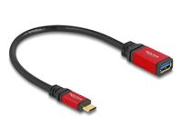 DeLOCK 60172 USB cable USB 3.2 Gen 2 (3.1 Gen 2) 0.15 m USB C USB A Black, Red - thumbnail