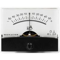 Monacor 0290450 PM-2/+-50UA Monacor 0290450 PM-2/+-50UA PM-2/+-50UA draaispul-inbouwinstrument, 0,05 mA - thumbnail