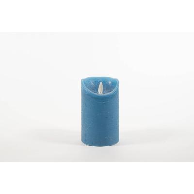 LED Kaars Wax Denim Blauw 12,5cm