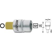 HAZET Dopsleutelbit 986-6 · 1/2 inch (12,5 mm) vierkant hol · Binnen-zeskant-profiel · SW 6 mm - thumbnail