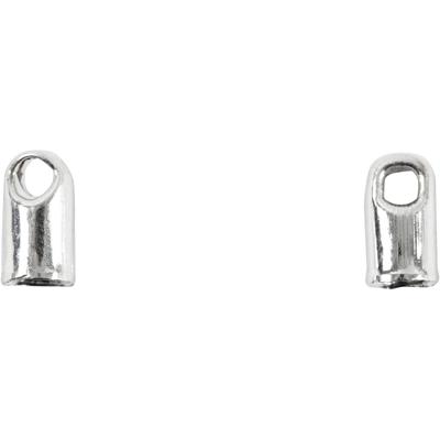 Creativ Company Eindkap, d 3,2 mm, verzilverd, 10 stuk/ 1 doos