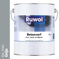 Ruwol Betonverf Grijs (RAL 7040) 5 liter - thumbnail