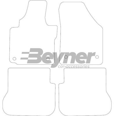 Velours Automatten passend voor VW Caddy 2004-2014 2x schuifd HL1940984