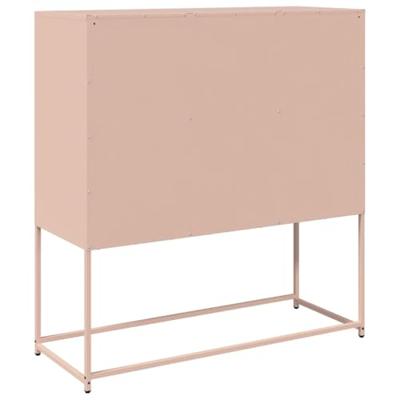 Dressoir 100,5x39x107 cm koudgewalst staal roze