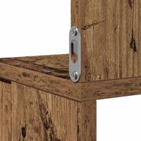 Hoekwandschap 20x20x127,5 cm bewerkt hout oud houtkleurig - thumbnail