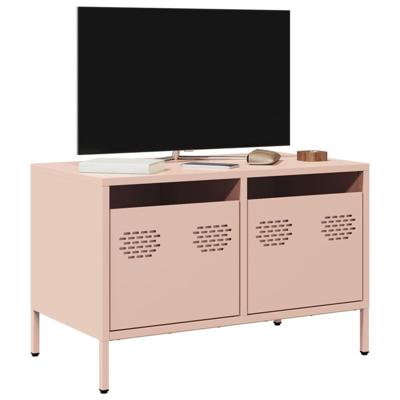 Tv-meubel 68x39x43,5 cm koudgewalst staal roze