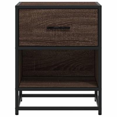 Nachtkastjes 2 st 40x31x50 cm bewerkt hout bruin eikenkleurig
