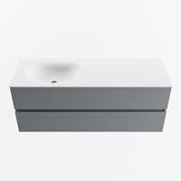 MONDIAZ VICA 130cm badmeubel onderkast Plata 2 lades. Wastafel MOON links 1 kraangat, kleur Talc. - thumbnail