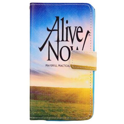 LG G3 Stylus / D690 horizontaal Alive Now patroon PU leren Flip Hoesje met houder en opbergruimte voor pinpassen & geld