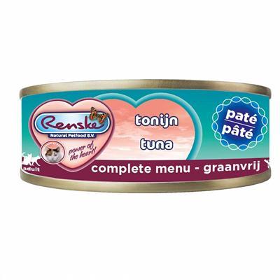 Renske Graanvrij pâté tonijn natvoer kat (blikjes) 2 trays (48 x 70 g)