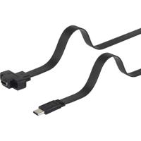 Renkforce RF-3415030 USB-kabel USB 3.2 Gen1 USB-C stekker, USB-C bus 0.25 m Zwart Schroefbaar, Zeer flexibel - thumbnail