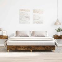 Bedframe zonder matras hout gerookt eikenkleurig 180x200 cm - thumbnail