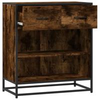 Dressoir 68x35x76 cm bewerkt hout gerookt eikenkleurig - thumbnail